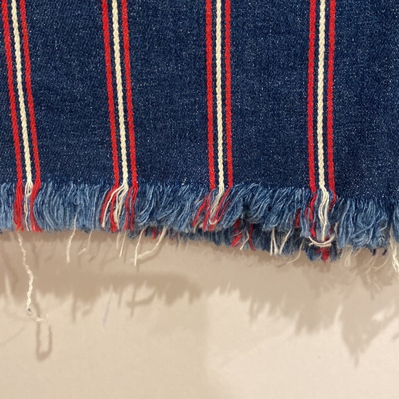 American Eagle Jean Skirt-Red & White striped. NWT - Picture 7 of 8